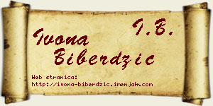 Ivona Biberdžić vizit kartica